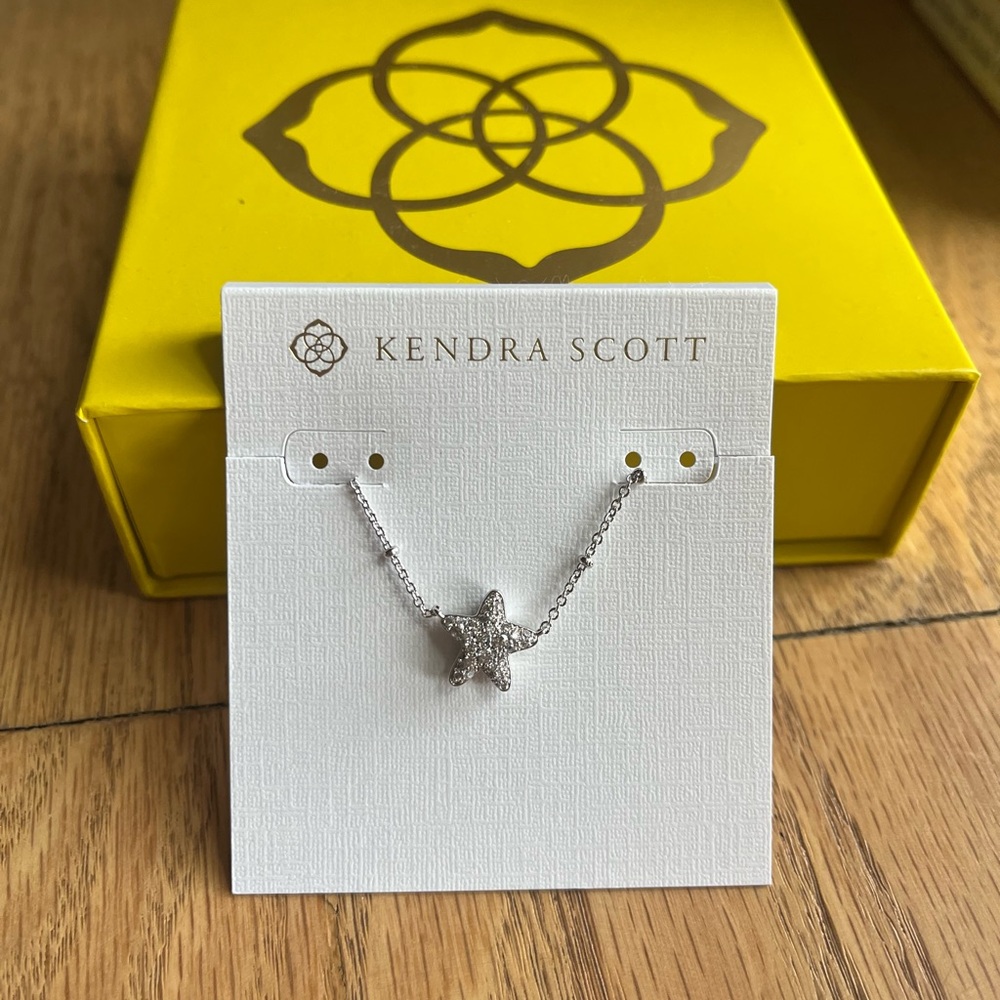 Kendra Scott Silver Star Pave Pendant Necklace